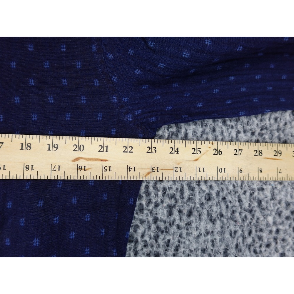Marine Layer Button Down Mens Large Indigo Hudson Woven Micro Print Shirt - Picture 2 of 8